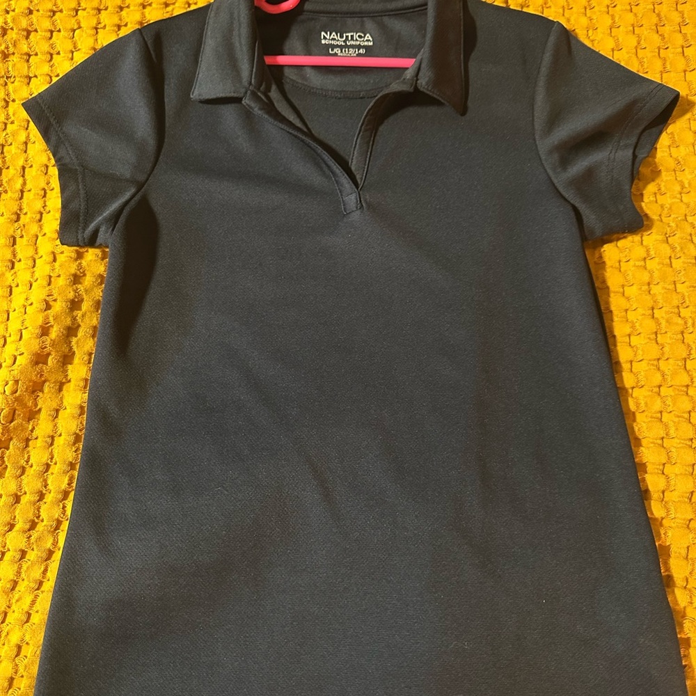 Nautica Navy School Uniform Short Sleeve Polo